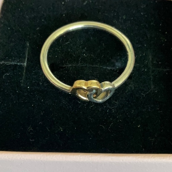 Pandora interlinked hearts 14K gold and silver - Picture 4 of 7